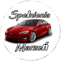 Opłatek na tort Urodziny Tesla Samochód Auto Elektryk Logo 18 30 40 50 60