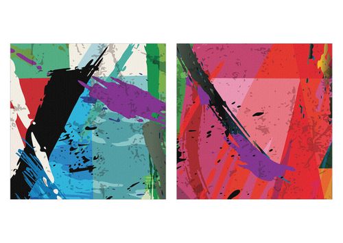 Obraz Na Płótnie - Kompozycja Kolory - 160X85 Cm - Ea160X85-3635 na Arena.pl