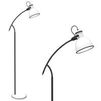 Lampa podłogowa ZUMBA 51-72108 retro reflektorek regulowany biały czarny