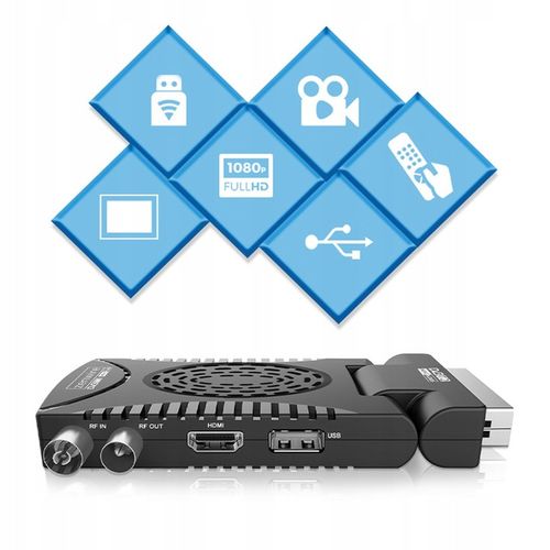 Tuner Dekoder Satelitarny DVB-T2 HEVC H.265 WiFi Telewizji Naziemnej na Arena.pl