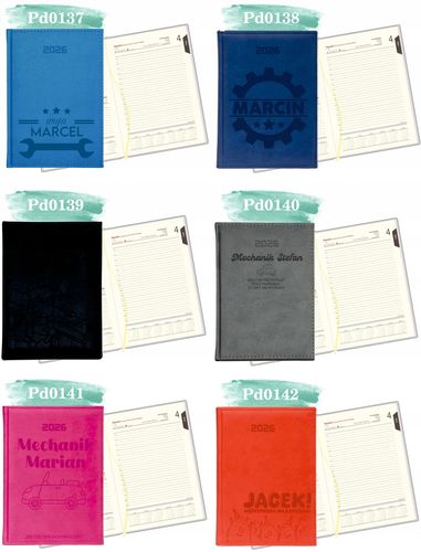 Stylowy kalendarz twoje imię napis książkowy A5 2026 grawer terminarz na Arena.pl