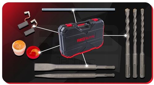 MŁOTOWIERTARKA MŁOT UDAROWY WIERTARKA UDAROWA SDS+ 2600W 4J WALIZKA na Arena.pl