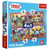 Puzzle dla dzieci 4w1 - 4 układanki z bajki Tomek i Przyjaciele Trefl 71el