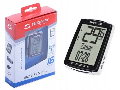 BEZPRZEWODOWY LICZNIK ROWEROWY SIGMA 16.16 NFC PODŚWIETLENIE POLSKIE MENU na Arena.pl
