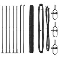 Ogrodzenie z słupkami Szary 1.6 x 10 m Stal pokryta PCV