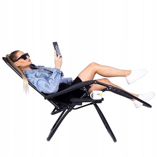 LEŻAK OGRODOWY PLAŻOWY FOTEL SKŁADANY ZERO GRAVITY TURYSTYCZNY KRZESŁO 2w1 na Arena.pl