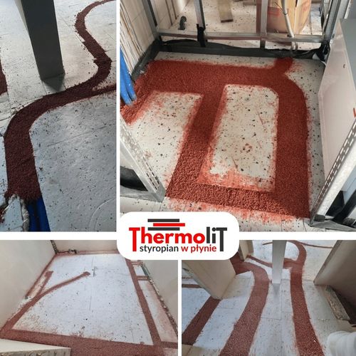 THERMOLIT styropian podłogowy w płynie GRANULAT EPS100 styrobeton worek 60l na Arena.pl