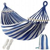 HAMAK ZE STELAŻEM LEŻAK OGRODOWY MOCNY 2-OSOBOWY HUŚTAWKA 270x150 200KG WZ6