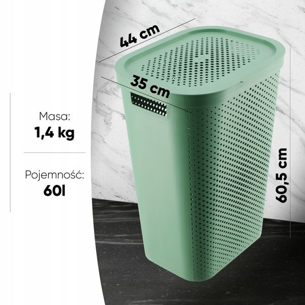 Curver Kosz Na Pranie Bieliznę Pojemnik Eko 60L zdjęcie 7