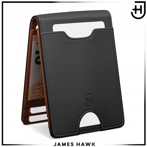 James Hawk Smart Wallet Skórzany portfel męski Slim Cienki 1,5 cm RFID na Arena.pl