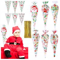 Świąteczne woreczki torebki na cukierki foliowe Bożonarodzeniowe 120 sztuk