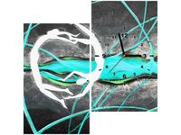 60X60CM ZEGAR TANIEC MORSKIEJ TONI OBRAZ DREWNO ŚCIAN KWADRAT