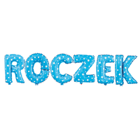 Balon na ROCZEK niebieskie w gwiazdki
