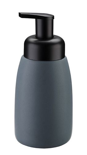 Dozownik do mydła z pompką z funkcją piany ceramiczny niebieski mat gładki na Arena.pl
