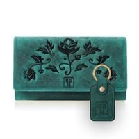 zestaw upominkowy dla kobiet  zup-97-gr portfel skórzany t-05-gr brelok