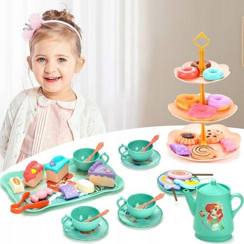 Serwis kawowy ZESTAW do herbaty dla dzieci w walizce czajnik taca B108 CE na Arena.pl