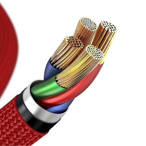 Kabel USB-C do Lightning PD Baseus Horizontal, Power Delivery, dioda LED, 2m (czerwony) na Arena.pl