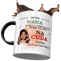Kubek Czarny Dla Mamy Matki Na Dzień Mamy Z Nadrukiem Ze Zdjęciem