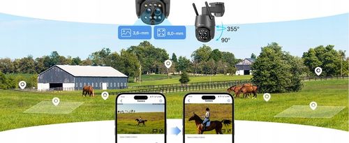 KAMERA ZEWNĘTRZNA IP Z KARTĄ SIM 3G 4G LTE GSM PTZ PODWÓJNY OBIEKTYW 6×ZOOM na Arena.pl