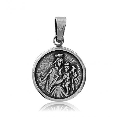 SREBRNY SZKAPLERZ MEDALIK DWUSTRONNY PRÓBA SREBRA 925 zdjęcie 2