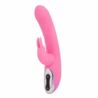 vibe therapy tri rabbit pink - wielofunkcyjny model silikonowy, 3 silniki