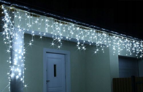 SOPLE FLASH 500 LED ZEWNĘTRZNE BIAŁE ZIMNE CHOINKOWE lampki z Flashem na Arena.pl