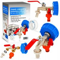 ZAWÓR MAUZERA KRAN CZERPALNY ZBIORNIKA IBC 1000l 3/4x1/2 SZYBKOZŁĄCZKA