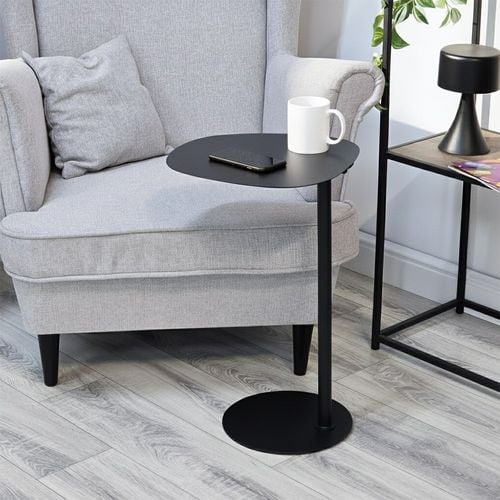 Stolik Kawowy Metalowy Czarny Boczny Pomocniczy do Kanapy Fotela Łóżka na Arena.pl