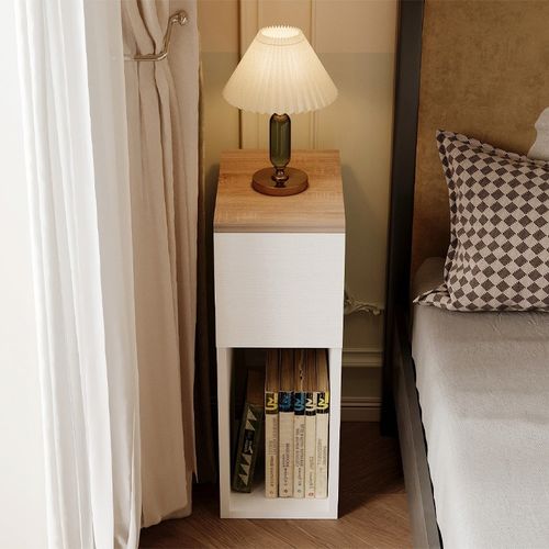 Szafka nocna wąska z szufladą stolik z półką nowoczesny loft sypialni 55 cm na Arena.pl