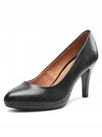 Czarne czółenka szpilki Caprice 9-22414-26 damskie skóra eleganckie r.38,5