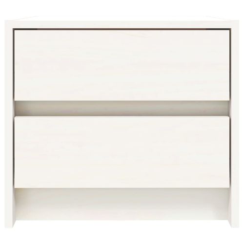 Szafki nocne, 2 szt., białe, 40x31x35,5 cm, lite drewno sosnowe na Arena.pl