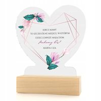 PREZENT DLA MAMY STATUETKA SERCE NA DZIEŃ MATKI + NADRUK