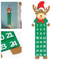 Kalendarz adwentowy, wiszący z 24 przegródkami Renifer, dekoracja świąteczna, filc, multikolor