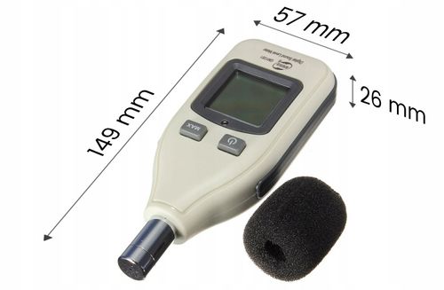 SONOMETR - MIERNIK NATĘŻENIA POZIOMU DŹWIĘKU, GŁOŚNOŚCI DECYBELOMIERZ LCD na Arena.pl