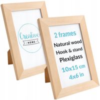 Drewniana ramka na zdjęcia ramki 2 szt 10x15 cm