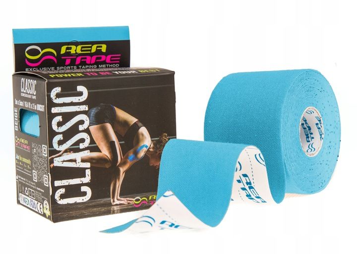 Taśma do kinesiotapingu REA TAPE Classic [Niebieski] zdjęcie 2