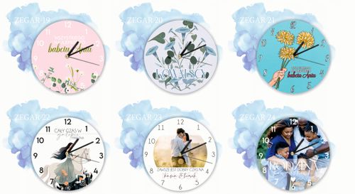 ZEGAR ścienny PREZENT duży wybór wzorów DLA DZIECKA z imieniem na Arena.pl