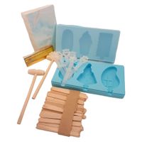 Silikonowe Foremki Na 6 Lodów Z Patyczkami