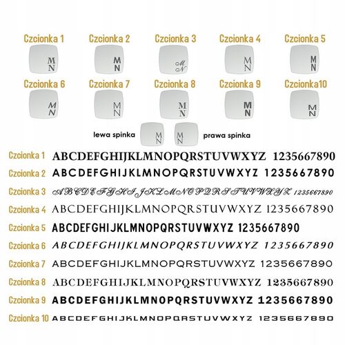 Spinki do koszuli z inicjałami | Srebro 925 | ZaNa na Arena.pl