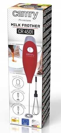 spieniacz do mleka z mieszadłem i stojakiem camry cr 4501 red na Arena.pl