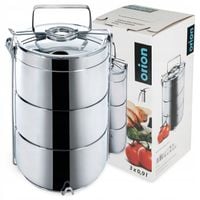 Menażka 3-POZIOMOWA piętrowa termiczna termos przenoszenia żywności