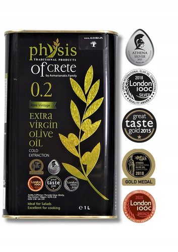 Physis doskonała i zdrowa GRECKA oliwa z oliwek 0,2% 1L data aż do 05.2027 na Arena.pl