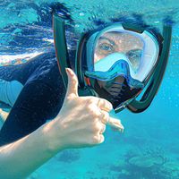 maska do snorkelingu nurkowania pełnotwarzowa uchwyt na kamerę s/m