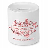 Skarbonka Prezent Walentynki Happy Valentines Day Z Nadrukiem Ze Zdjęciem