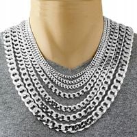 ŁAŃCUCH Srebrny Męski Łańcuszek SREBRO pr.925 5mm Pancerka + GRATIS