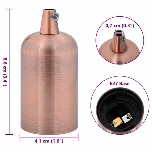 Oprawki do żarówek 2 szt. Czerwony brąz E27 na Arena.pl