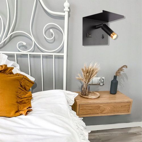 LAMPA NOCNA LED G9 KINKIET DO CZYTANIA Z USB zdjęcie 5