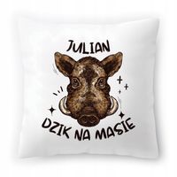 Poduszka Dla Juliana Na Urodziny Ze Zdjęciem Na Prezent Biała 40X40 Cm