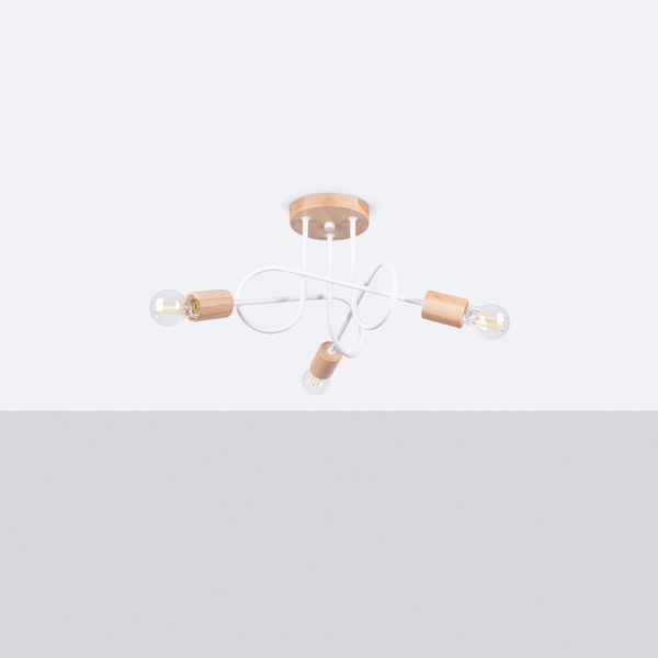 Żyrandol EMBER 3 biały zdjęcie 2