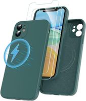 Etui iPhone 11 MagSafe Silikon Ciemnozielony + 2x Szkło Losvick